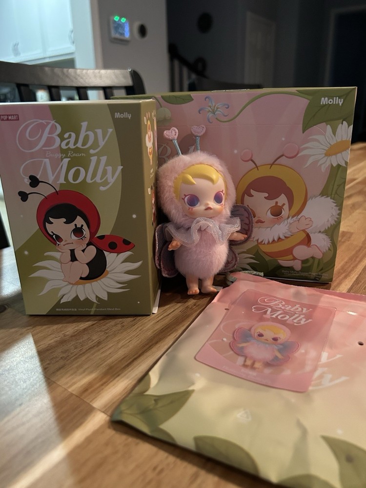 Authentic Popmart Baby Molly Buggy Roam Series Fluttering Butterfly Brand New!