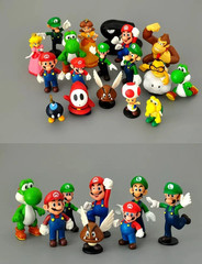 18 Pcs Set A Super Mario Bros Toy Figures Luigi Toad Yoshi Cake Toppers Party