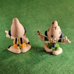 SMURFS VINTAGE PEYO SCHLEICH – LOT OF 2 CIRCUS CLOWN SMURFS 1978 FIGURES TWO