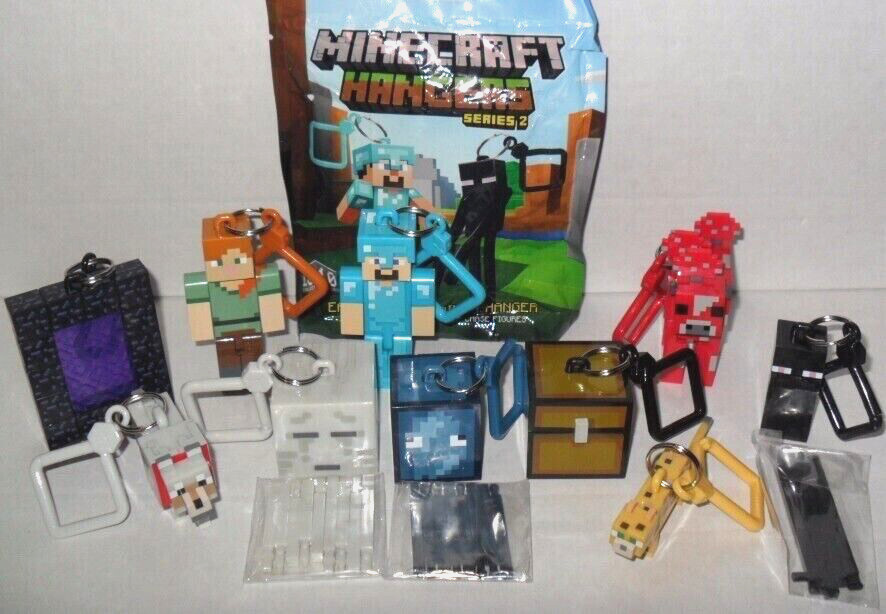 Minecraft Hangers Series 2 Complete Set of 10 No Packaging Loose Band New