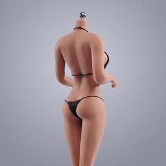 USA 1:6 Female Suntan Skin Large Bust Breast 12in Flexible Seamless Figure Body