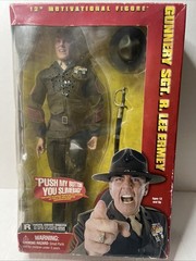 2001 Gunnery Sgt R. Lee Ermey 12″ Motivational Talking Figure SIGNED New In Box