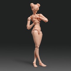 Romankey X COWL 1/12 Female Soldier Figure 6inch Pale Skin Joint Body Model Toys