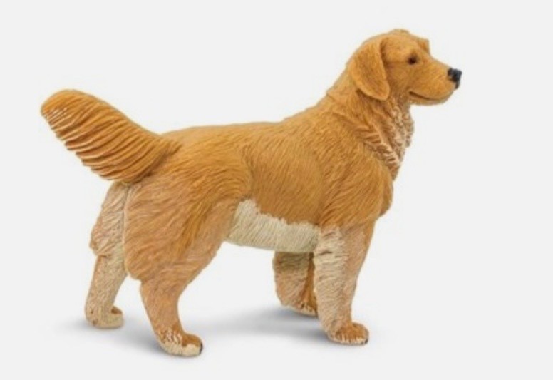 4” Golden Retriever Figurine Plastic Resin