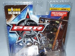 4 NOS 2004 PBR Micro Icon Series 1 Figures Bull Rider on Bull Trading Card Lot