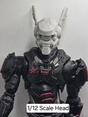 3d Printed SCI FI HEAD#3 6″ 1:12 Classified/Legends SCALE