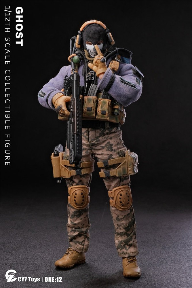 Ready! New CY7-TOYS 1/12 The Ghost Male Soldier 6″ Collectible Action Figure