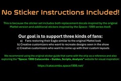 Deluxe Sticker Sets DIE CUT | 1976 Mattel Space 1999 Eagle
