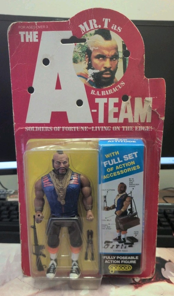 Vintage The A-Team Soldiers of Fortune 8″ MR. T Figure Galoob Factory Sealed