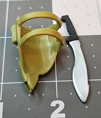 GI Joe Classified Tiger Force Flint Machete & Leg Sheath Fodder 1/12 Scale
