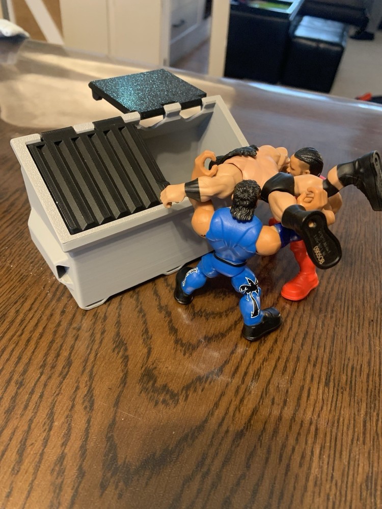 WWE Knuckle Crunchers 3D Printed Dumpster Accessory