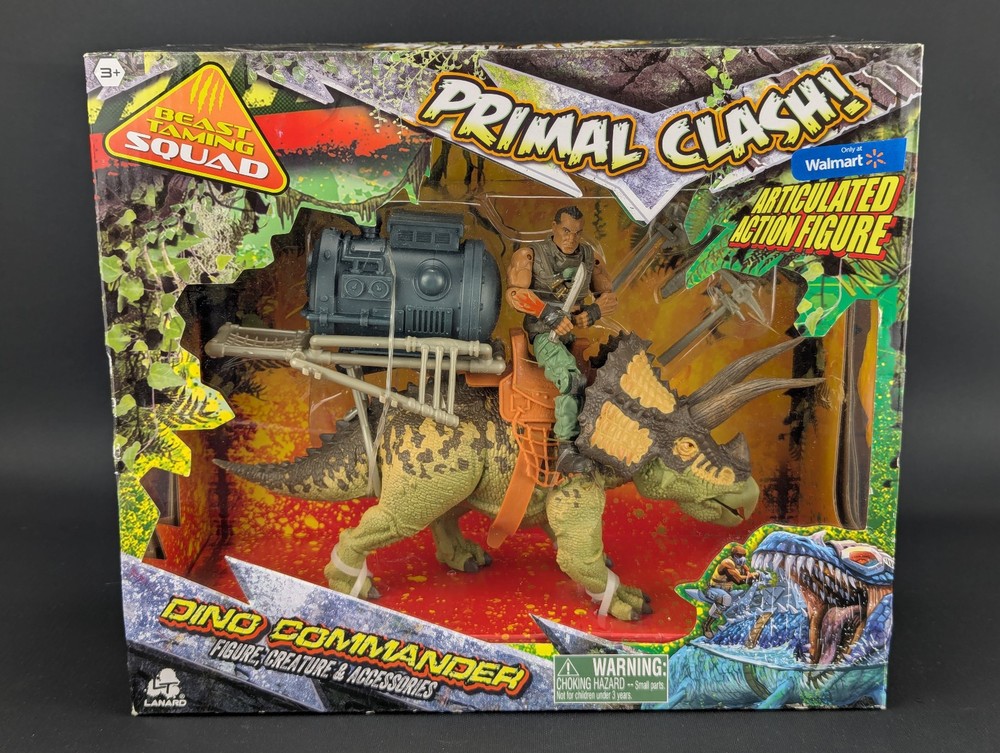 Primal Clash Dino Commander SEALED Lanard Beast Taming Squad Triceratops Walmart