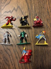 DC Comics Supergirl Flash Nano Metalfigs Figures Die Cast Lot of 7
