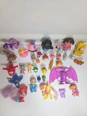 Mixed Kids Character Toy Lot Paw Patrol Dora MLP Scooby Doo Princess Peach 34pc