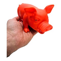 8″ Snorting Colored Rubber Pigs (Pink, Blue, Red, Purple) Squeezable Noisemakers