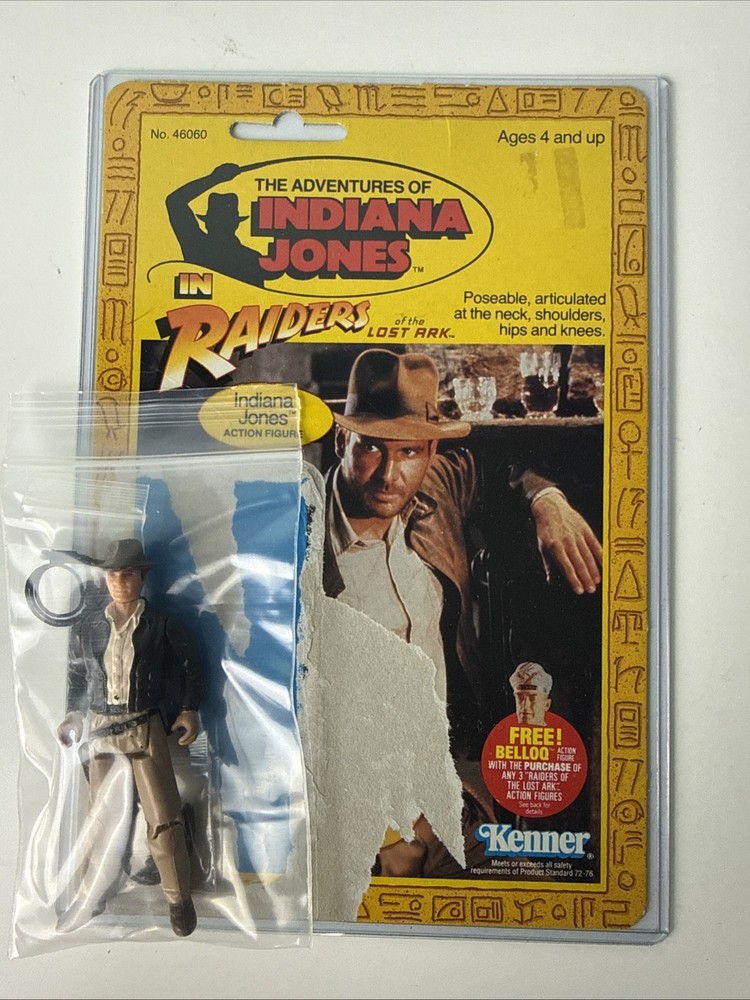 Kenner Raiders of the Lost Ark Indiana Jones (1982) RARE AND AUTHENTIC With Card