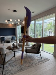 Demon Hunters Mira Spear Gokdo | 3D Printed Purple Gold Cosplay Prop Collectible