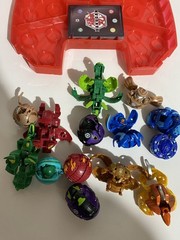Lot of 14 Vintage Bakugan Figures in Carry Case Used and Played with Toys