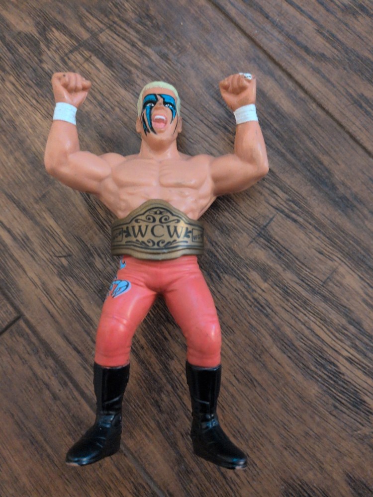 Galoob 1990 Sting WCW Series 1 Figure UK Exclusive Orange Pants Variant w/belt