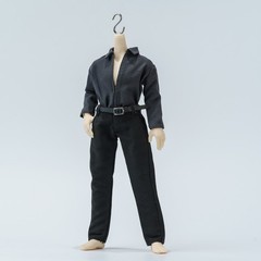 1/12 scale dark gray shirt suit w/ tie For 6” Figure BJD Mezco Marvel SHF ❶USA❶