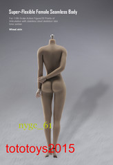 1/6 Suntan/Pale Super Flexible Large Bust Seamless Female Figure Body Model Toys