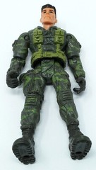 Lanard Elite Corps 2003 Alex Brody 4″ Articulated Figure black hair grey / green