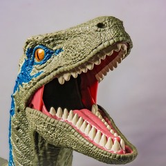 Mattel Jurassic World Super Colossal Velociraptor Blue 3.5 FT L x 18″ H