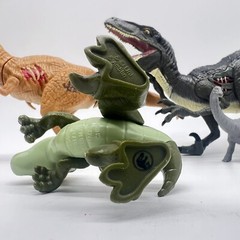 Jurassic Park World Dinosaur Lot Of 4 Apatosaurus Velociraptor Blue T-Rex Raptor