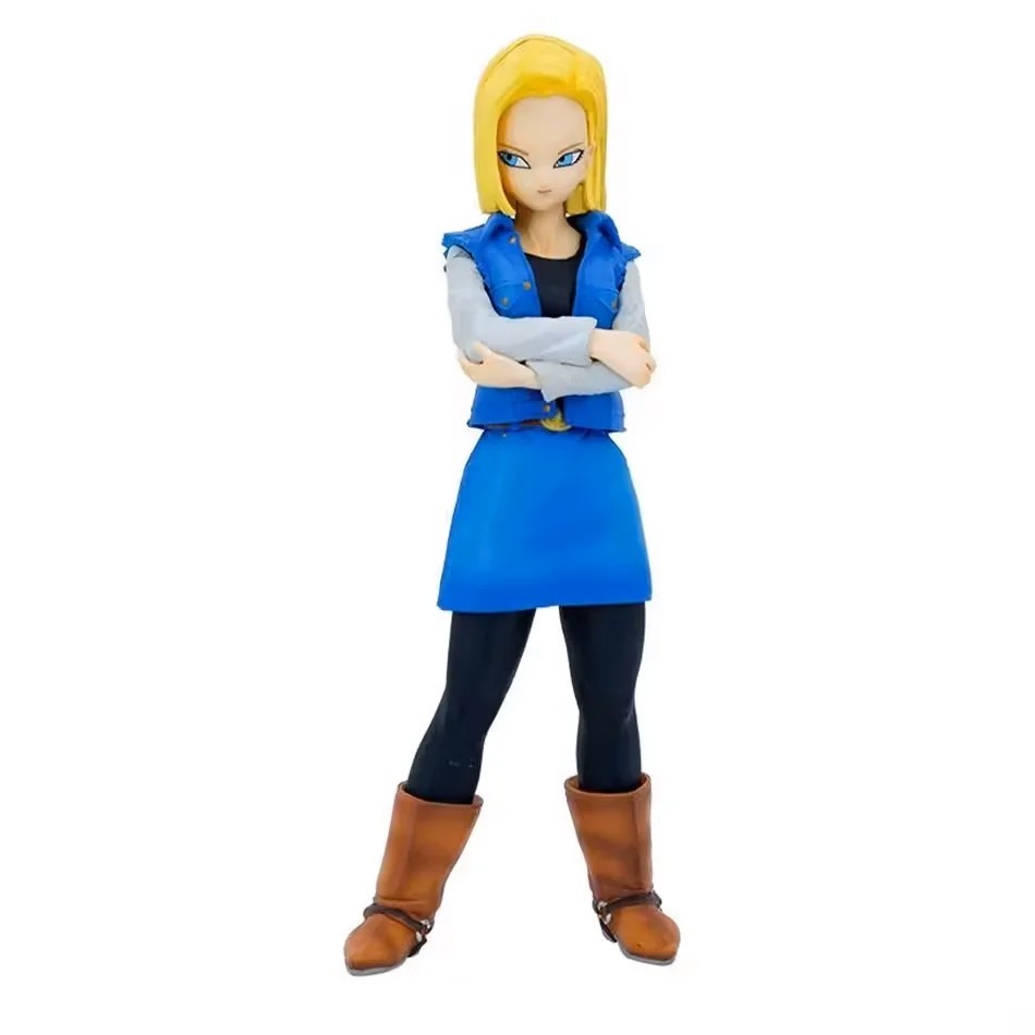 27CM Anime Dragon Ball Z Android 17 18 Figure Android 18 PVC Action Figures