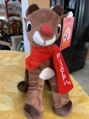 9 1/2″ 50 Years Rudolph The Red Nosed Reindeer Scarf Logo Soft Plush Dandee NWT