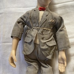 Vintage Pee Wee Herman Pull String Talking Doll 18″ Voice Distorted w/Bunny Suit
