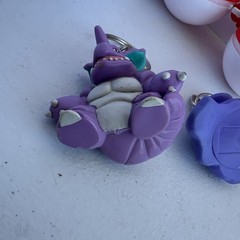 Lot of 2 1999 Burger King Pokemon Nidoking MUK Keychain Figures W/ Pokeball VTG