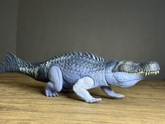 Mattel Jurassic World Rebirth Purussaurus Gigantic Thrashers Dinosaur Aligator
