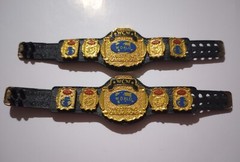 Mattel WWE Elite Shiny WCW Tag Team 2 Title Lot Championship Belts 1:12 Figures