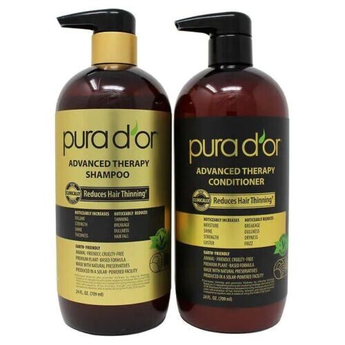 Pura d’or Advanced Therapy Anti-Hair Thinning Shampoo & Conditioner Duo