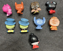 Disney Doorables Glitter Lot of 9 Stitch Minnie Beauty Beast Pinocchio Zootopia