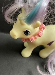 My Little Pony Vintage Unicorn Baby Glory Necklace Brush Diaper Bottle Lot 1984