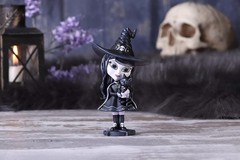 Nemesis Now Cult Cuties Hexara Witch Figurine 15cm, Resin, Black, Cute Witch and
