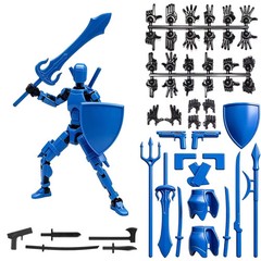 blue Assembly Magnetic 3D Printed Dummy T13 DIY Multi-jointed Man and Woman