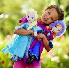 Queen Elsa, Anna and Olaf Disney Frozen Movie Plush Soft Toy Doll