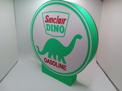 Retro Sinclair Dino gasoline lightbox sign retro logo light box with stand