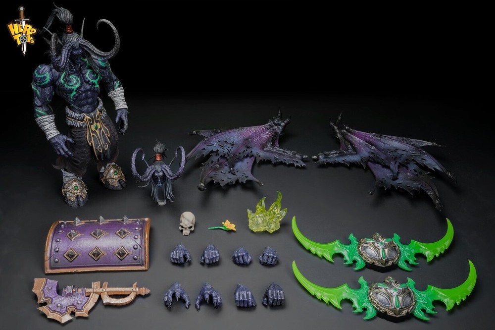 New Hero Toys World of War craft Demon Hunter Illidan Stormrage Figure in stock