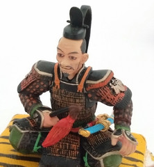 Japanese Samurai Figure Set 4pc Sengoku Warlords Nobunaga Shingen Kenshin Toy