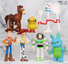 7Pcs/Set Toy Story 4 Action Figures Toy Woody Jessie Buzz Lightyear Forky Pig Be