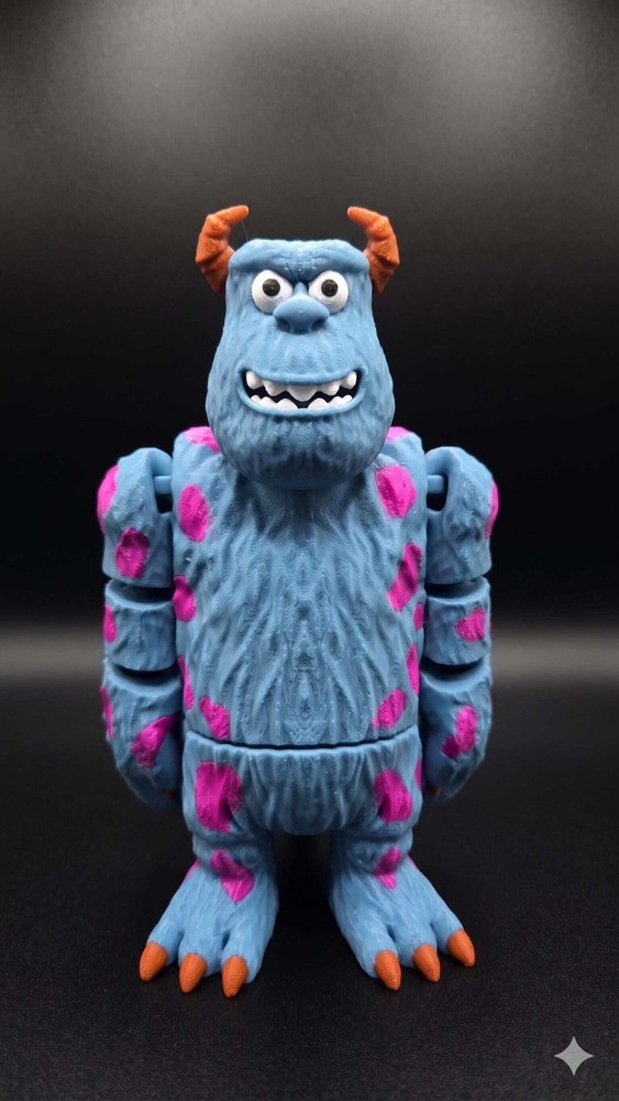Monsters Inc: Sully Flexi Figure | Full-Color 3D Printed Articulated Character
