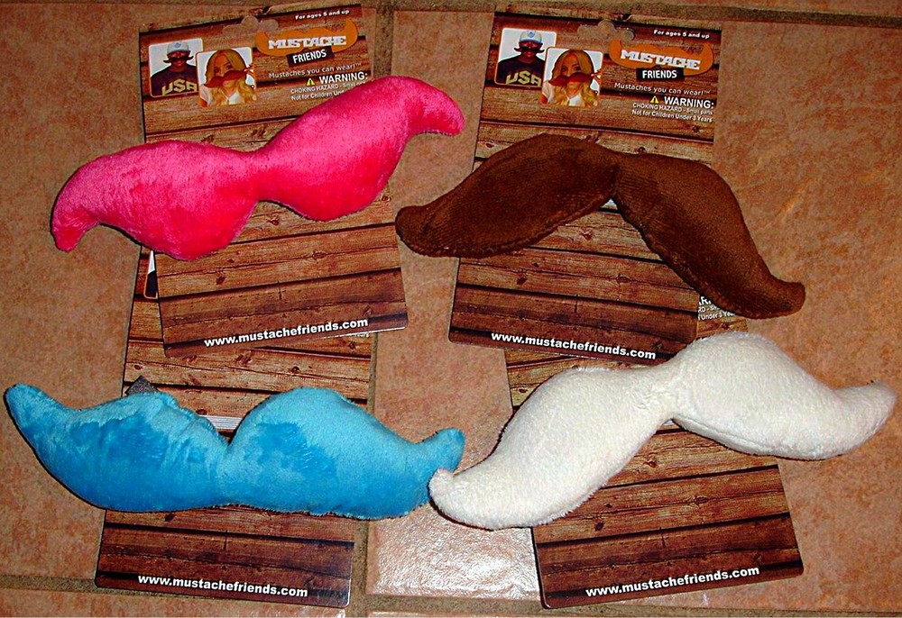 TOY MUSTACHE UCC DISTRIBUTING BRAND NEW BROWN WHITE BLUE RED FALSE