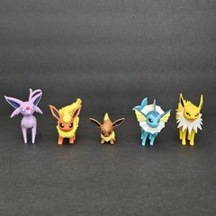 2017 Tomy Pokemon Figure Eevee Evolution Eeveelution 5 Figure Lot