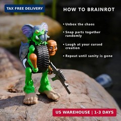 Italian Brainrot Fusion Figure Set – 3D Printed DIY Memes Action Figures, Poseab