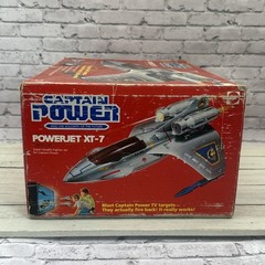 Vintage 1987 Mattel Captain Power Powerjet XT-7 Complete W/ Original Box