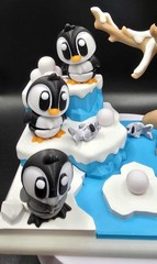 Flexi penguin & Winter Playset Design Showcase Set – 3D Printed, 7 piece set